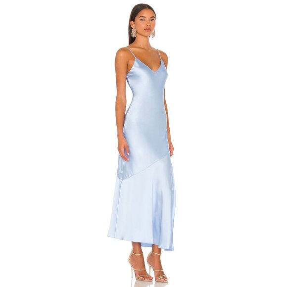 Atoir The Asteroid Dress in Stratosphere Blue Slip - Picture 3 of 4